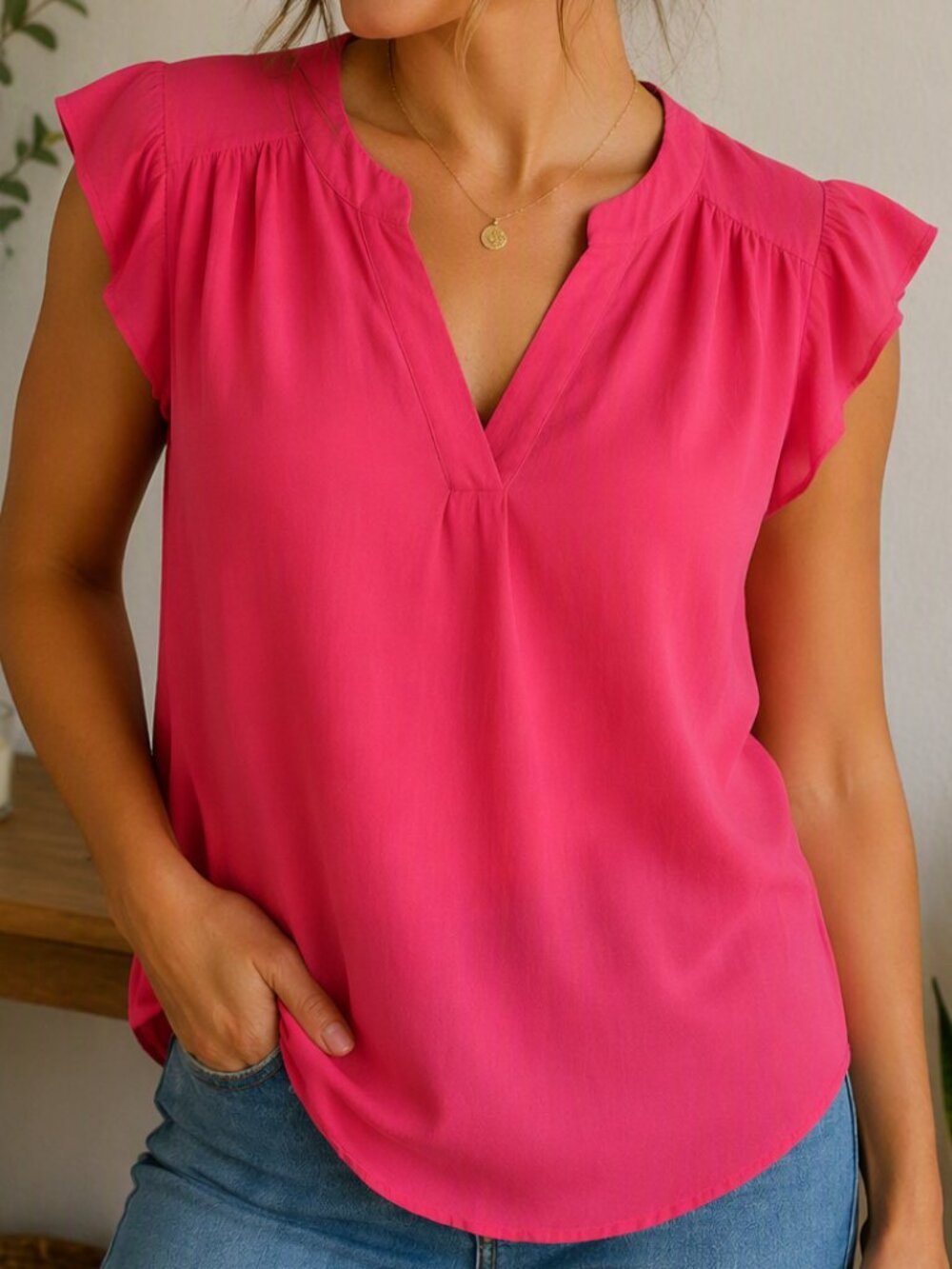 H&M pink tank top, size 4